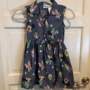Disney Kids Dress - Gray with Character Design